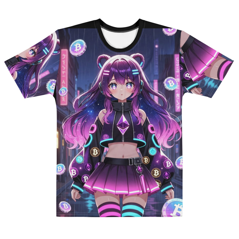 Anime Bitcoin Babe crew neck t-shirt
