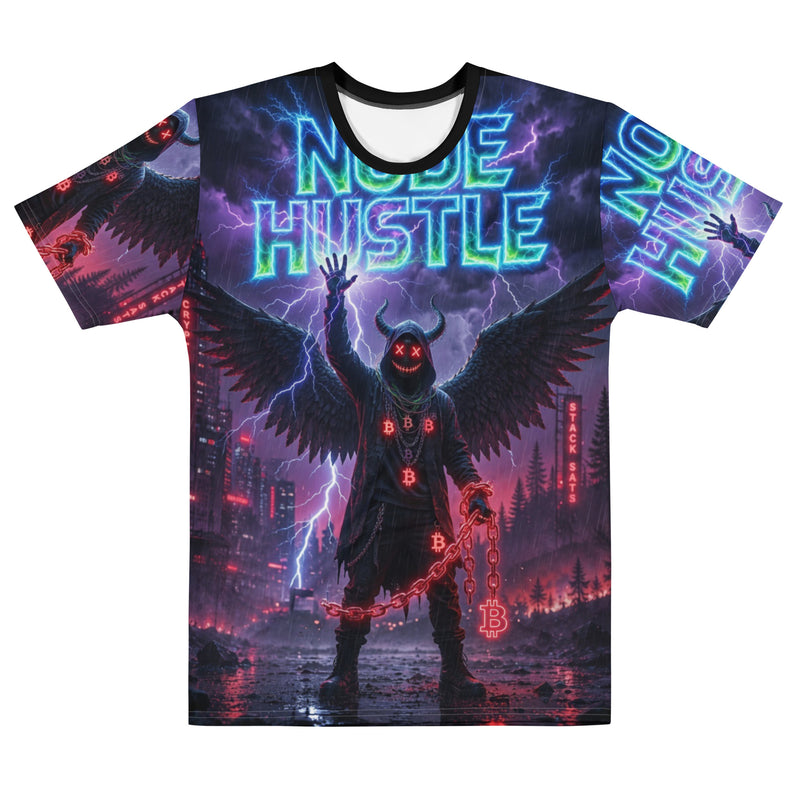 Cryptic Angel Graphic Tee - Premium Midnight Coder Crypto Apparel | Node Hustle