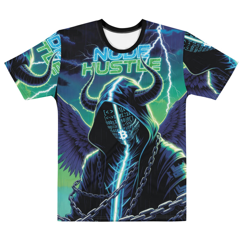 Cyberpunk Node Hustle T-Shirt | Premium Neon Glitch Streetwear