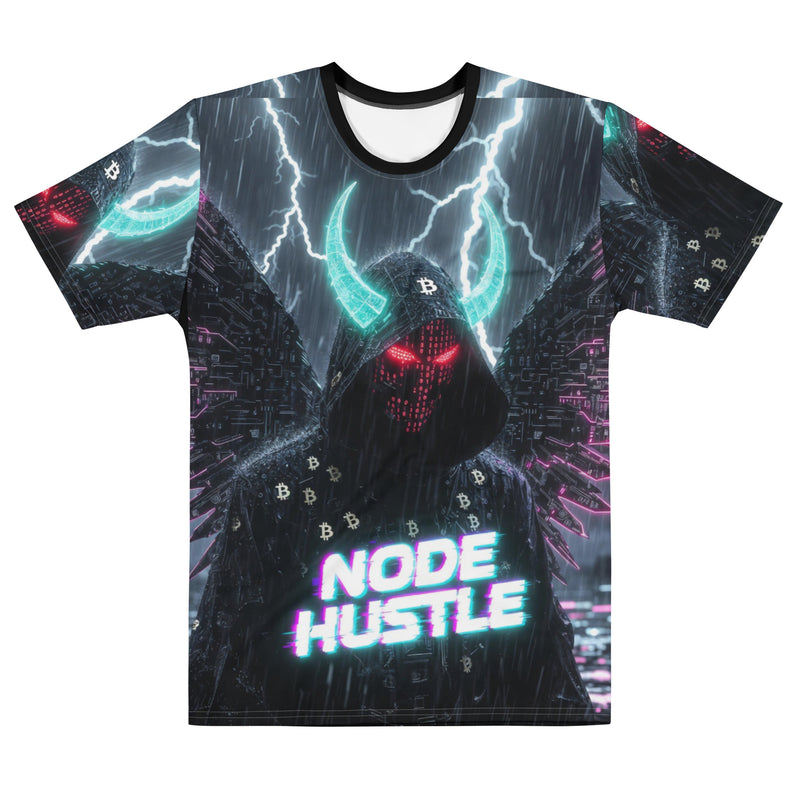 Cyberpunk Node Hustle T-Shirt | Premium Neon Glitch Streetwear