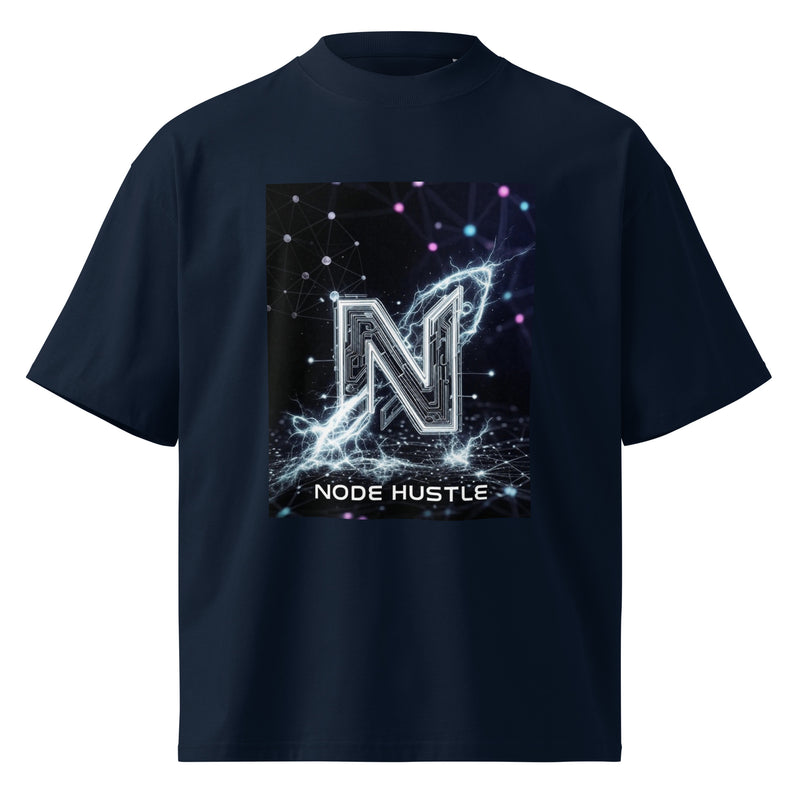 Unisex organic oversized high neck t-shirt
