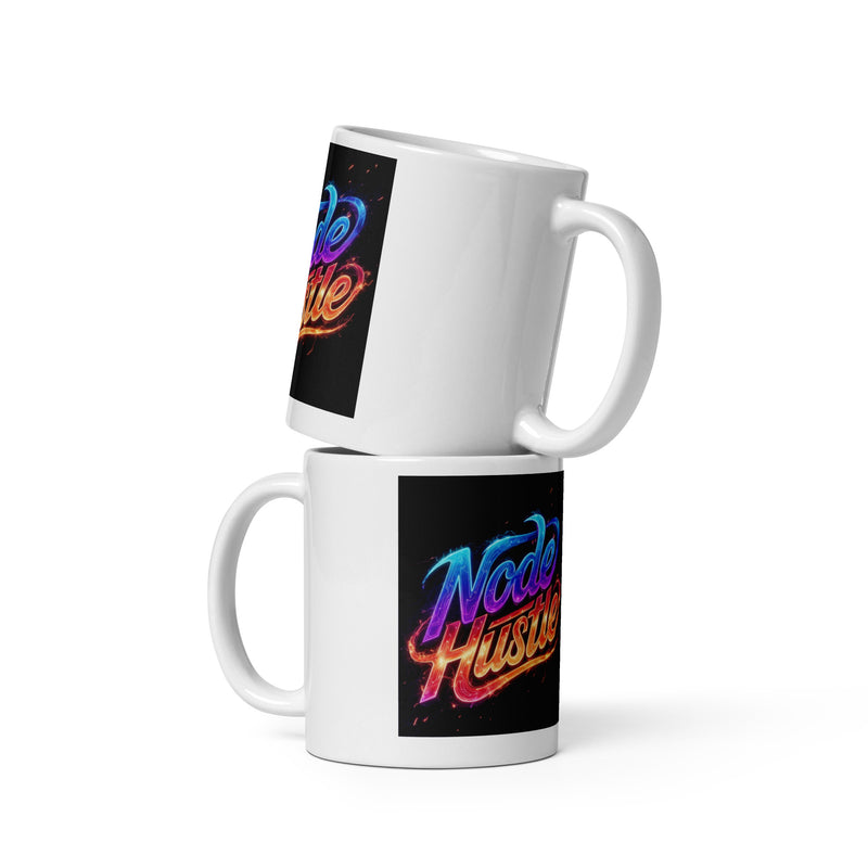 White glossy mug